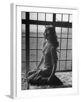 Actress Peggy Cummins Looking Out of a Window-Bob Landry-Framed Premium Photographic Print