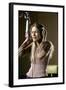 Actress Peggy Lipton in a Recording Studio-Vernon Merritt III-Framed Photographic Print