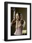 Actress Peggy Lipton in a Recording Studio-Vernon Merritt III-Framed Premium Photographic Print