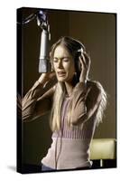 Actress Peggy Lipton in a Recording Studio-Vernon Merritt III-Stretched Canvas