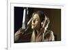 Actress Peggy Lipton in a Recording Studio-Vernon Merritt III-Framed Photographic Print