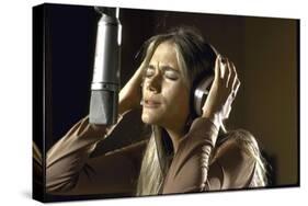 Actress Peggy Lipton in a Recording Studio-Vernon Merritt III-Stretched Canvas