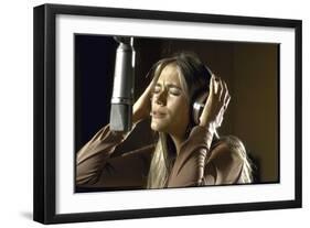 Actress Peggy Lipton in a Recording Studio-Vernon Merritt III-Framed Photographic Print