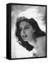 Actress Pier Angeli, 22, Posing in the Woods-Allan Grant-Framed Stretched Canvas