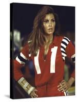 Actress Raquel Welch in Uniform During Filming of Motion Picture "The Kansas City Bomber"-Bill Eppridge-Stretched Canvas