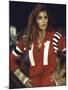 Actress Raquel Welch in Uniform During Filming of Motion Picture "The Kansas City Bomber"-Bill Eppridge-Mounted Premium Photographic Print
