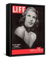 Actress Rita Hayworth, November 10, 1947-John Florea-Framed Stretched Canvas