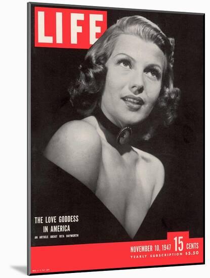 Actress Rita Hayworth, November 10, 1947-John Florea-Mounted Photographic Print