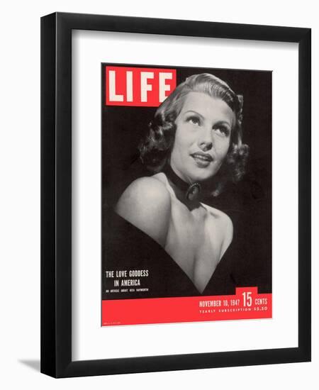 Actress Rita Hayworth, November 10, 1947-John Florea-Framed Photographic Print