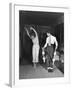 Actress Rita Hayworth, Taking Bullfighting Lessons from Fernando Lopez-Peter Stackpole-Framed Premium Photographic Print