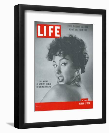 Actress Rita Moreno, March 1, 1954-Loomis Dean-Framed Photographic Print