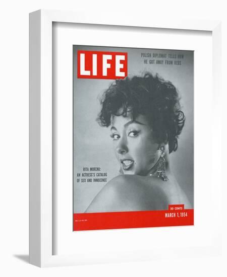 Actress Rita Moreno, March 1, 1954-Loomis Dean-Framed Photographic Print