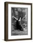 Actress Sarah Bernhardt Kneeling-Napoleon Barony-Framed Photographic Print