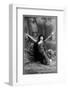 Actress Sarah Bernhardt Kneeling-Napoleon Barony-Framed Photographic Print