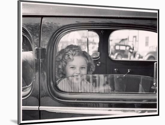 Actress Shirley Temple Arriving at 20th Century Fox Film Studio Lot to Celebrate Eighth Birthday-Alfred Eisenstaedt-Mounted Photographic Print