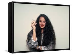 Actress Sonia Braga, Holding Cigarette-David Mcgough-Framed Stretched Canvas