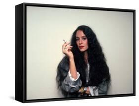 Actress Sonia Braga, Holding Cigarette-David Mcgough-Framed Stretched Canvas