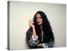 Actress Sonia Braga, Holding Cigarette-David Mcgough-Stretched Canvas