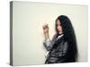 Actress Sonia Braga, Holding Cigarette-David Mcgough-Stretched Canvas