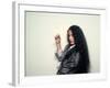 Actress Sonia Braga, Holding Cigarette-David Mcgough-Framed Premium Photographic Print