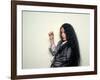 Actress Sonia Braga, Holding Cigarette-David Mcgough-Framed Premium Photographic Print