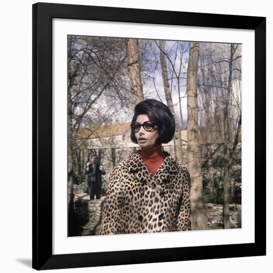 Actress Sophia Loren, 1966-null-Framed Photo