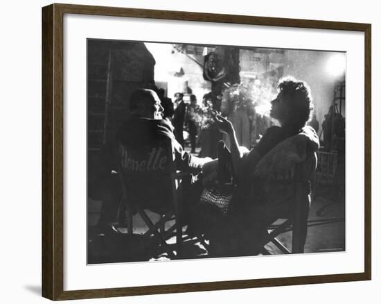 Actress Sophia Loren and Her Manager Carlo Ponti-Loomis Dean-Framed Premium Photographic Print