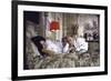 Actress Sophia Loren and Husband Carlo Ponti Lying Across a Bed Together-Alfred Eisenstaedt-Framed Photographic Print