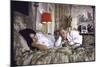 Actress Sophia Loren and Husband Carlo Ponti Lying Across a Bed Together-Alfred Eisenstaedt-Mounted Photographic Print