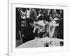 Actress Sophia Loren Attending Party at Table with Petere Lorre-Ralph Crane-Framed Premium Photographic Print