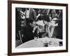 Actress Sophia Loren Attending Party at Table with Petere Lorre-Ralph Crane-Framed Premium Photographic Print