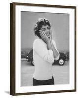 Actress Sophia Loren Displaying a Wide Range of Emotions-Loomis Dean-Framed Premium Photographic Print