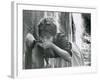 Actress Sophia Loren Drinking Water from Spigot During the Filming of Madame Sans Gene-Alfred Eisenstaedt-Framed Premium Photographic Print