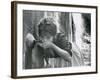 Actress Sophia Loren Drinking Water from Spigot During the Filming of Madame Sans Gene-Alfred Eisenstaedt-Framed Premium Photographic Print