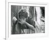 Actress Sophia Loren Drinking Water from Spigot During the Filming of Madame Sans Gene-Alfred Eisenstaedt-Framed Premium Photographic Print