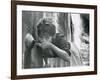 Actress Sophia Loren Drinking Water from Spigot During the Filming of Madame Sans Gene-Alfred Eisenstaedt-Framed Premium Photographic Print