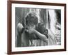 Actress Sophia Loren Drinking Water from Spigot During the Filming of Madame Sans Gene-Alfred Eisenstaedt-Framed Premium Photographic Print