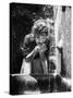 Actress Sophia Loren Drinking Water from Spigot-Alfred Eisenstaedt-Stretched Canvas