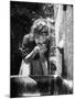Actress Sophia Loren Drinking Water from Spigot-Alfred Eisenstaedt-Mounted Premium Photographic Print
