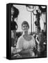 Actress Sophia Loren During Break on Movie Set-Alfred Eisenstaedt-Framed Stretched Canvas