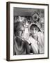 Actress Sophia Loren Holding the Chin of Her Sister, Maria Scicolone-Alfred Eisenstaedt-Framed Photographic Print