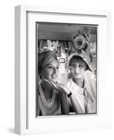 Actress Sophia Loren Holding the Chin of Her Sister, Maria Scicolone-Alfred Eisenstaedt-Framed Photographic Print