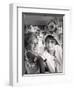 Actress Sophia Loren Holding the Chin of Her Sister, Maria Scicolone-Alfred Eisenstaedt-Framed Photographic Print