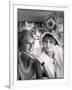 Actress Sophia Loren Holding the Chin of Her Sister, Maria Scicolone-Alfred Eisenstaedt-Framed Photographic Print