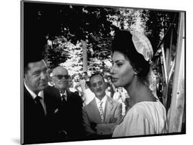 Actress Sophia Loren in Costume Between Takes During Location Filming of "Madame Sans Gene"-Alfred Eisenstaedt-Mounted Photographic Print