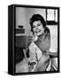 Actress Sophia Loren Laughing While Exchanging Jokes During Lunch Break on a Movie Set-Alfred Eisenstaedt-Framed Stretched Canvas