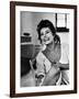 Actress Sophia Loren Laughing While Exchanging Jokes During Lunch Break on a Movie Set-Alfred Eisenstaedt-Framed Premium Photographic Print