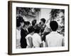 Actress Sophia Loren Speaking with Fans During Location Filming of "Madame Sans Gene"-Alfred Eisenstaedt-Framed Premium Photographic Print