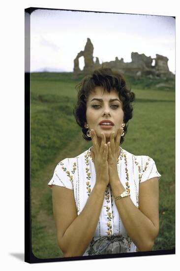 Actress Sophia Loren-Loomis Dean-Stretched Canvas