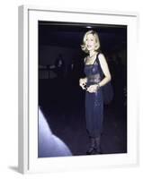 Actress Tatum O'Neal in See-Through Navy Blue Dress-Dave Allocca-Framed Premium Photographic Print